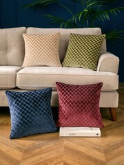 Soiree Navy Velvet Spot Filled Cushion - Image 4 of 5