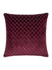 Soiree Burgundy Velvet Spot Filled Cushion - Image 2 of 5