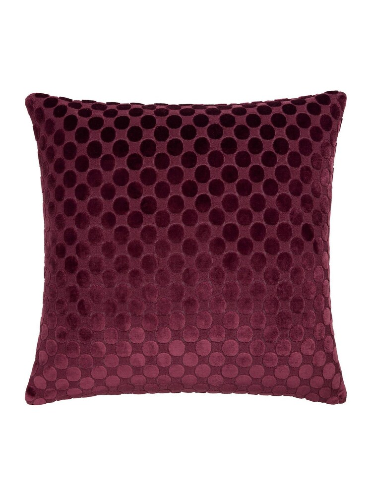 Soiree Burgundy Velvet Spot Filled Cushion - Image 2 of 5