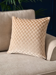 Soiree Natural Velvet Spot Filled Cushion - Image 1 of 5