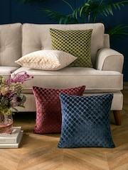 Soiree Natural Velvet Spot Filled Cushion - Image 5 of 5