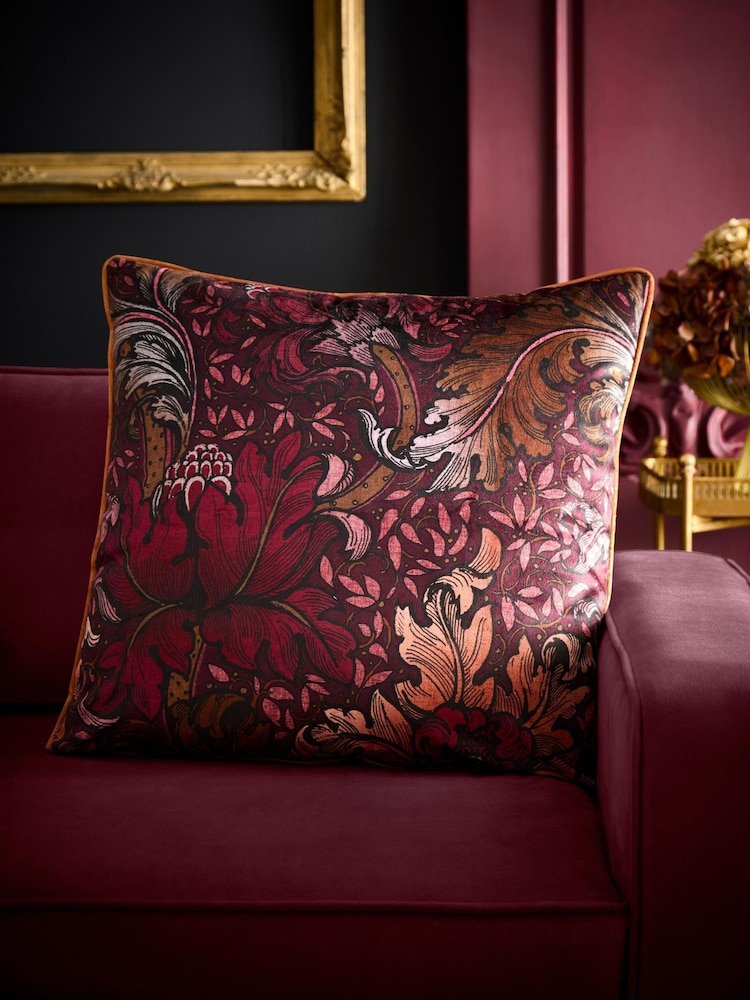 Laurence Llewelyn-Bowen Morris Major Chintz Velvet Filled Cushion - Image 1 of 4
