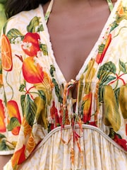 B by Ted Baker Viscose Yellow Fruit Dress - Image 5 of 6