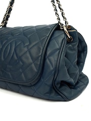 Chanel Navy Accordian Flap Bag Shoulder Bag - Image 5 of 7