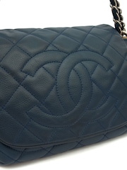 Chanel Navy Accordian Flap Bag Shoulder Bag - Image 6 of 7