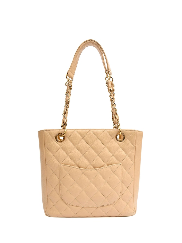 Chanel Natural Petite Shopping Tote Bag - Image 2 of 7