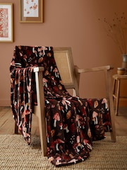 Fusion Chocolate Woodland Dreams Fleece Throw - Image 1 of 4