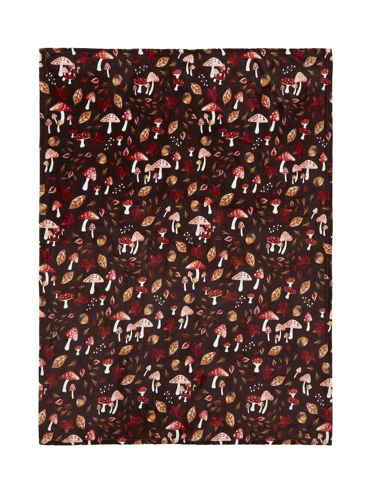 Fusion Chocolate Woodland Dreams Fleece Throw - Image 2 of 4