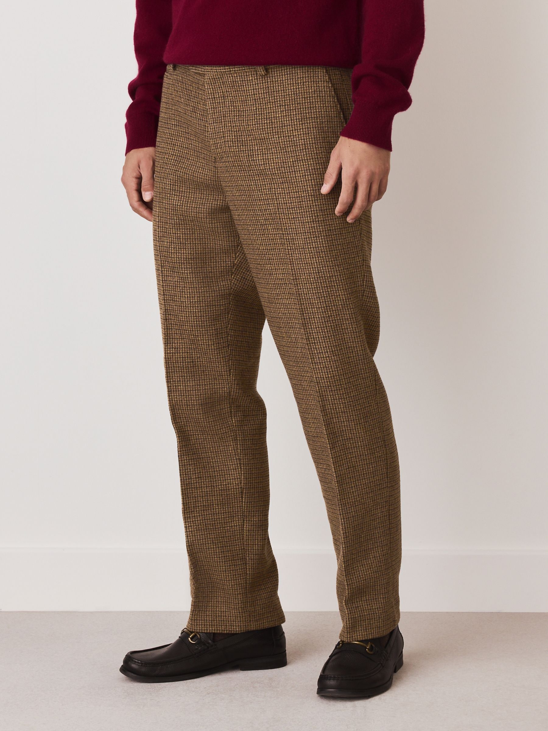 Buy Multi Textured Dogtooth Trousers With Wool from Next USA