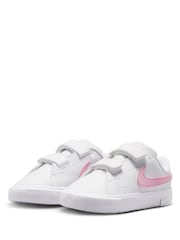 Nike White/Pink Infant Tennis Essential Trainers - Image 2 of 5