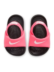 Nike Pink/Black Kawa Sandals - Image 6 of 9