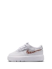 Nike Black/White Animal Infant Air Force 1 Easy On Trainers - Image 3 of 9