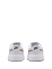 Nike Black/White Animal Infant Air Force 1 Easy On Trainers - Image 6 of 9