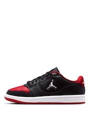 Jordan Black/Red Youth Access Court Low Trainers - Image 2 of 11