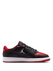 Jordan Black/Red Youth Access Court Low Trainers - Image 3 of 11