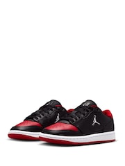 Jordan Black/Red Youth Access Court Low Trainers - Image 5 of 11