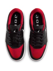 Jordan Black/Red Youth Access Court Low Trainers - Image 7 of 11