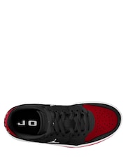 Jordan Black/Red Youth Access Court Low Trainers - Image 8 of 11