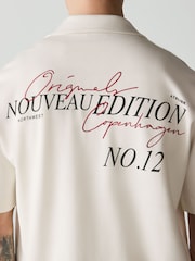 Biały - Koszula z krótkim rękawem i nadrukiem - Obraz 5 z 8