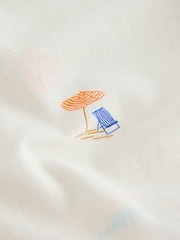 White Conversational Print Short Sleeve Shirt - Image 2 of 3