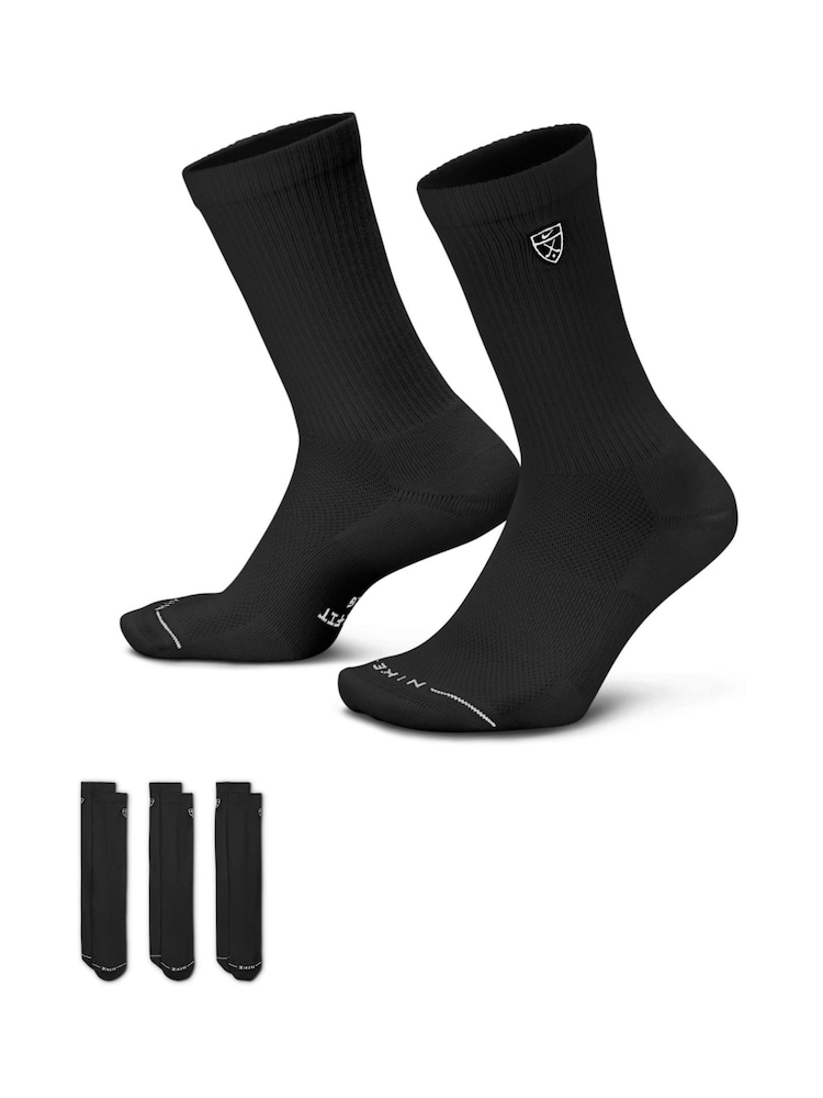 Nike Black Crew Golf Socks 3 Piece - Image 1 of 4