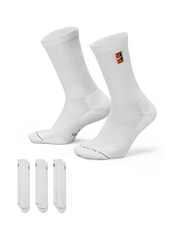 Nike White Everyday Crew Tennis Socks 3 Pack - Image 1 of 4