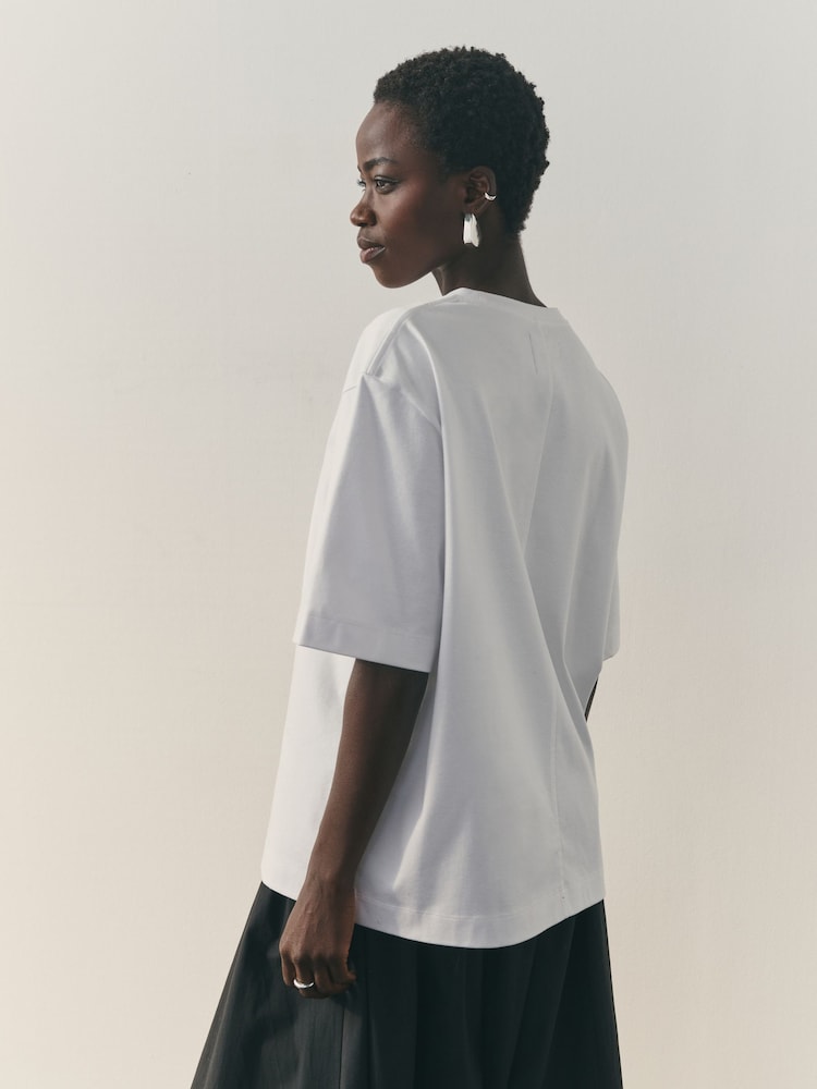 Nothing Ordinary White Oversized Ultimate T-Shirt - Image 4 of 4