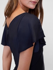 GapStudio Navy Blue - Gap Satin Sweetheart Neckline Midi Dress - Bild 6 von 7