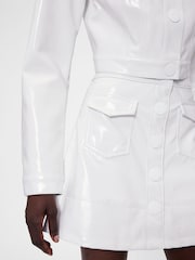 Gap GapStudio White Patent Leather Mini Skirt - Image 1 of 6