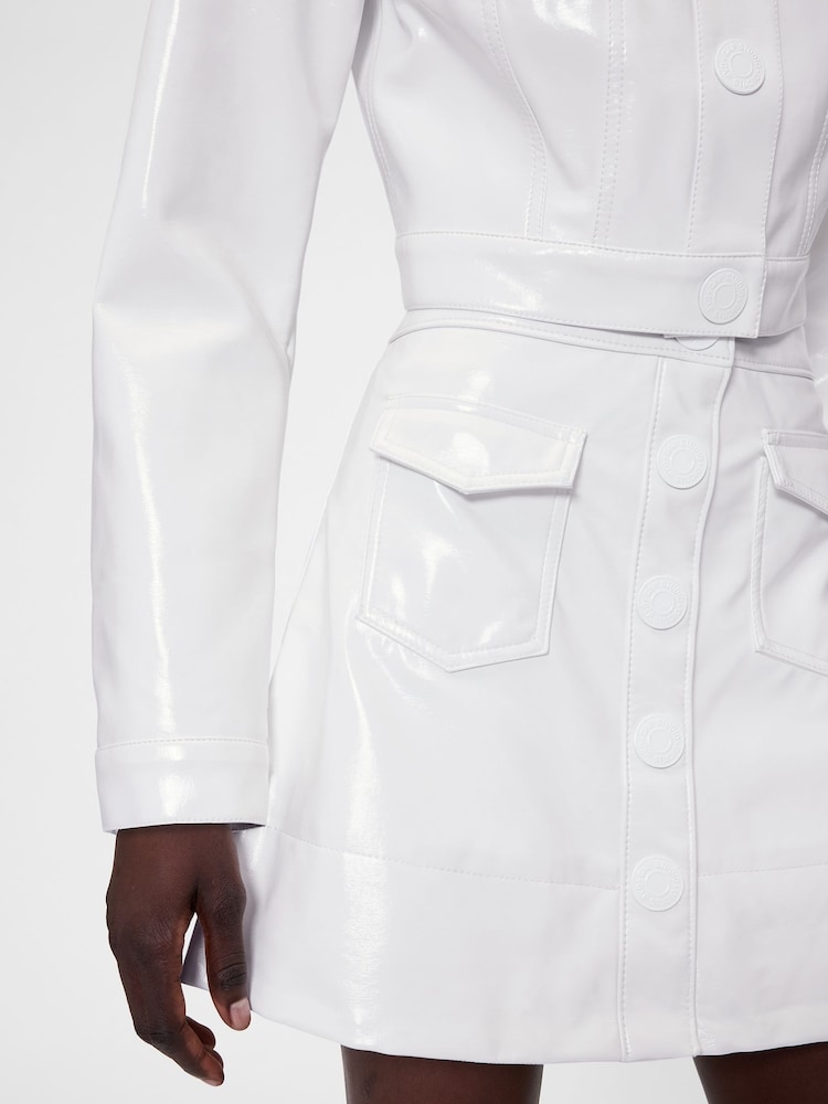 Gap GapStudio White Patent Leather Mini Skirt - Image 1 of 6 Gap GapStudio White Patent Leather Mini Skirt - Image 1 of 6