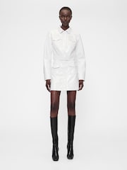 Gap GapStudio White Patent Leather Mini Skirt - Image 2 of 6