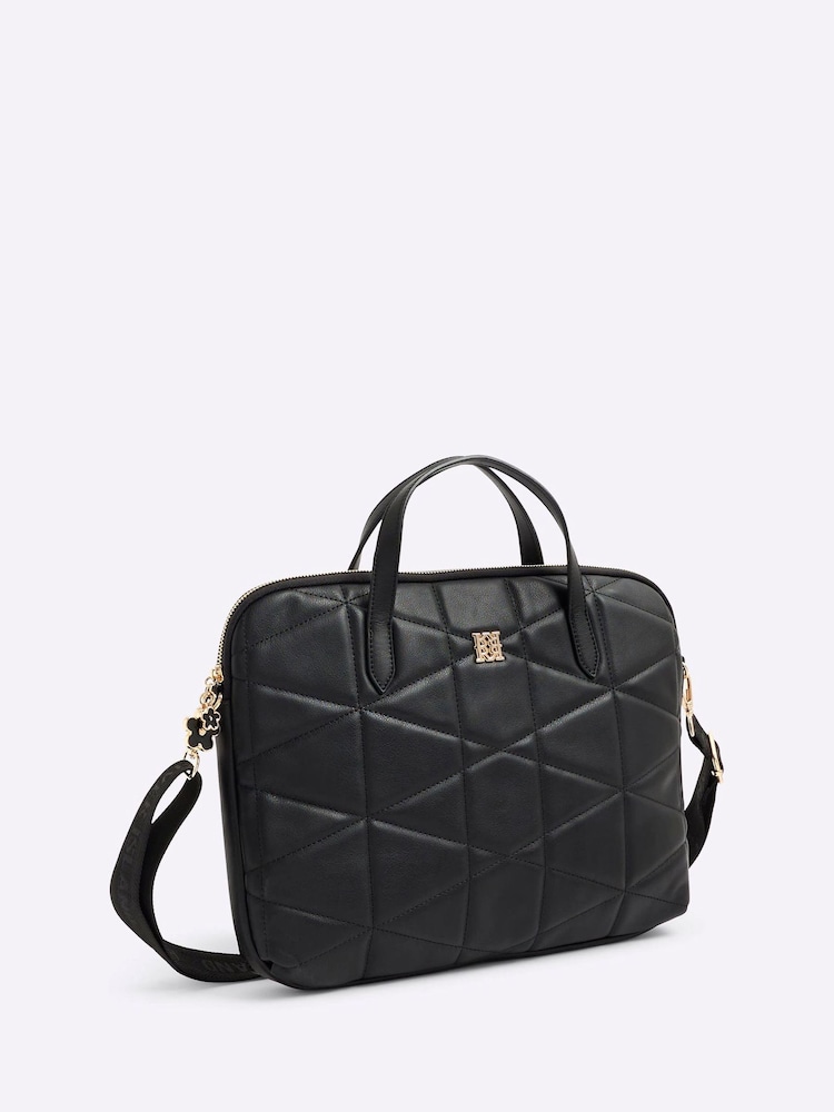 River Island Black Quilted Laptop Case - Image 2 of 5