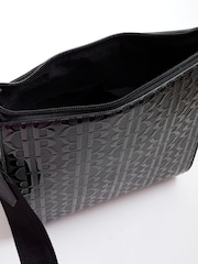 River Island Black Patent Monogram Messenger Bag - Image 5 of 6