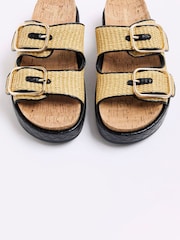 River Island Brown Double Strap Flatform Footbed Sandals - Image 5 of 5
