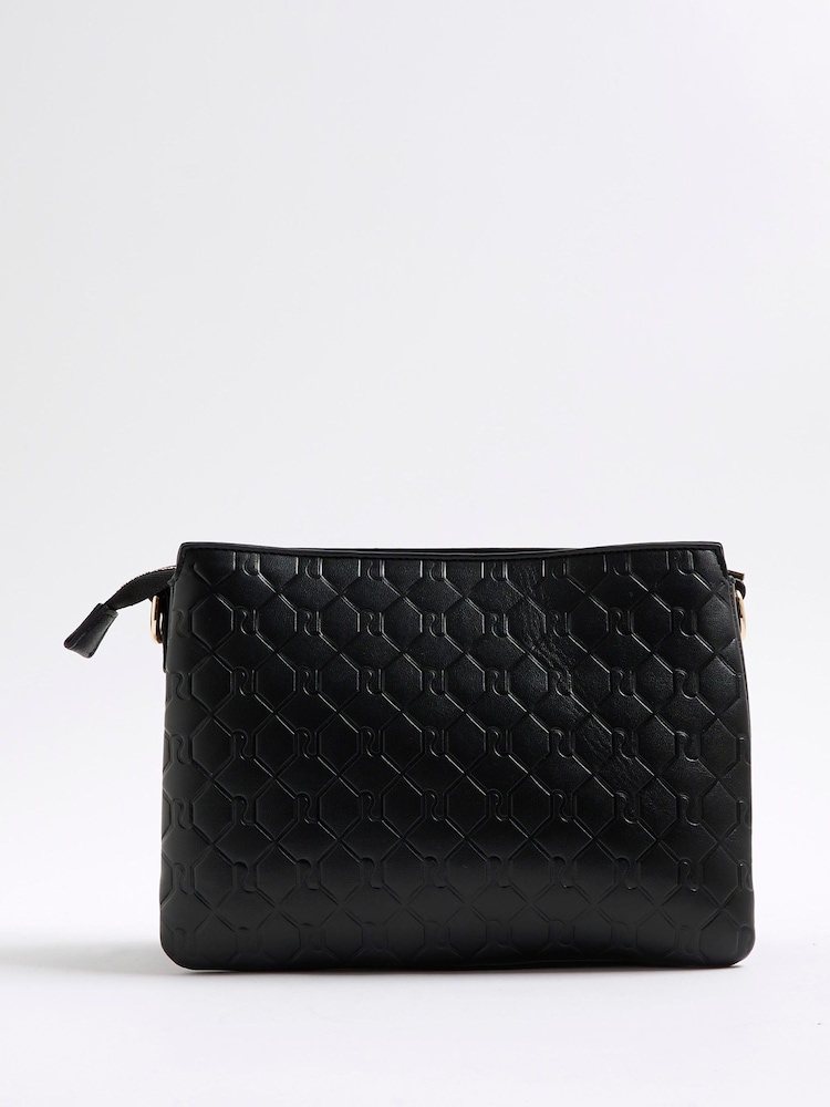 River Island Embossed Chain Pocket Cross-Body Bag - Imagem 2 de 6