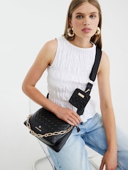 River Island Embossed Chain Pocket Cross-Body Bag - Imagem 6 de 6