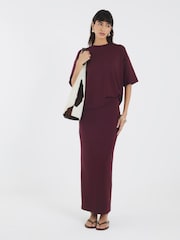 River Island Red Clean Premium Boxy T-Shirt - Image 2 of 5