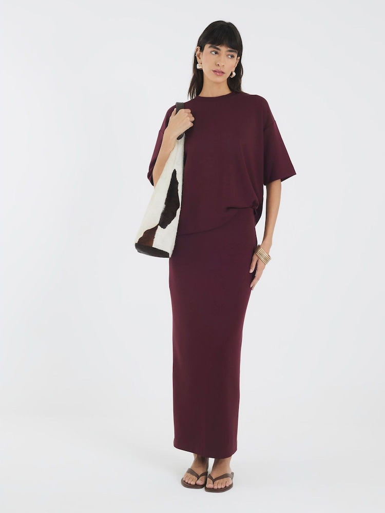 River Island Red Clean Premium Boxy T-Shirt - Image 2 of 5