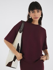 River Island Red Clean Premium Boxy T-Shirt - Image 3 of 5