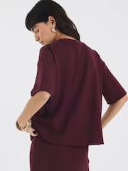 River Island Red Clean Premium Boxy T-Shirt - Image 4 of 5