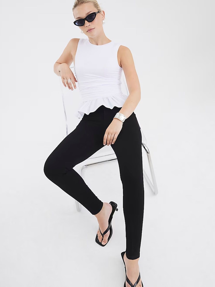 River Island Black Mid Rise Sculpt Jeans - Image 1 of 5