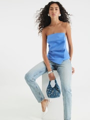 River Island Asymetric Tailored Bandeau Top - Imagem 2 de 4