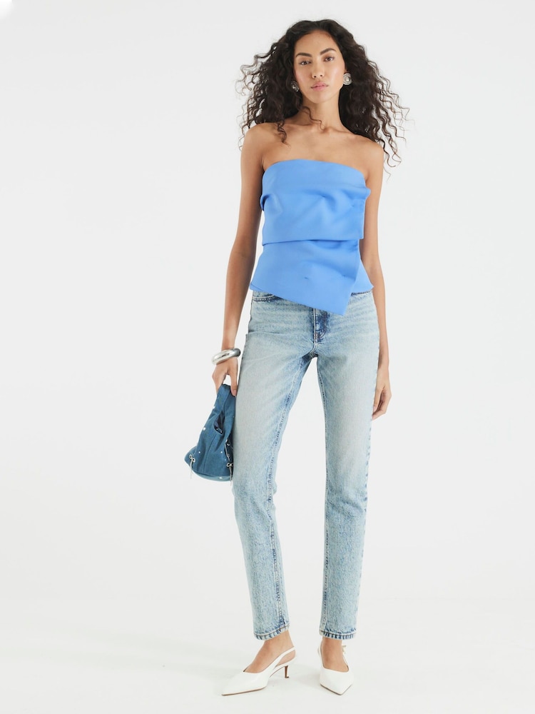 River Island Asymetric Tailored Bandeau Top - Imagem 4 de 4