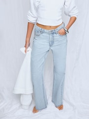 River Island Blue Relaxed Straight Leg Jeans - Image 3 of 6