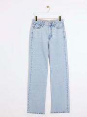 River Island Blue Relaxed Straight Leg Jeans - Image 5 of 6