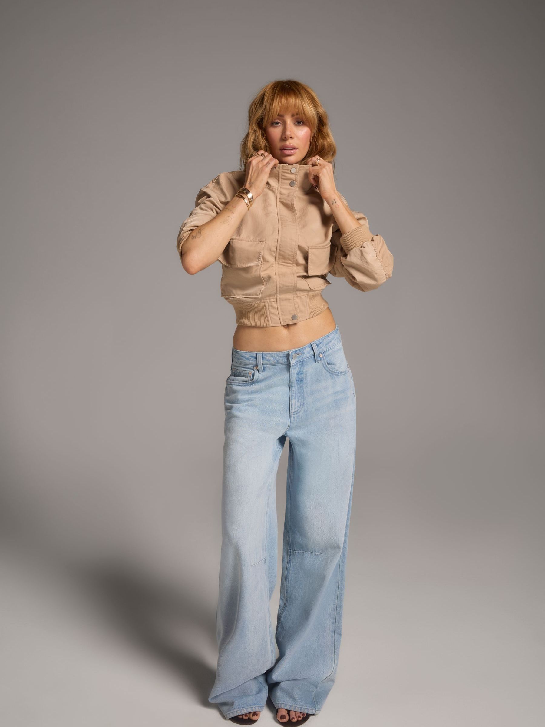 Comprar Azul claro - Calça jeans reta relaxada de cintura alta