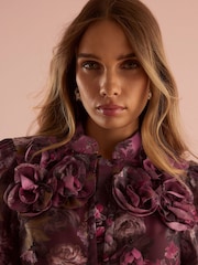 River Island Floral Print 3D Trim Blouse - Imagem 2 de 4