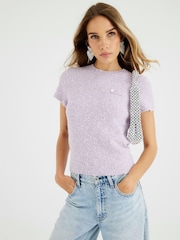 Camiseta Bouclé River Island - Imagem 2 de 4