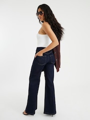 River Island Blue High Rise Button Front Palazzo Jeans - Image 3 of 4