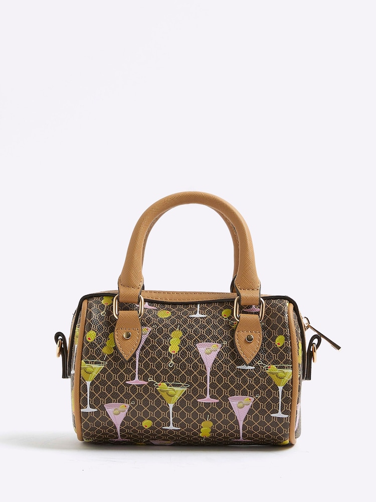 River Island Brown Martini Mini Cross-Body Bowler Bag - Image 2 of 5